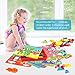 AMOSTING Early Learning Educational Button Art Toys for Toddler, Color & Geometry Shape Matching Mosaic Puzzle Peg Board Games for Preschool Kids