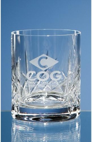 Quality Crystal Whiskey Tumbler Glass engraved by Craftsmen