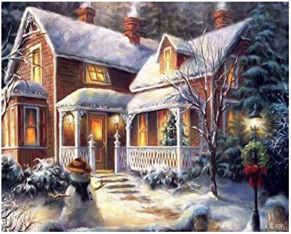 5D Diamond Christmas Villa Of Rhinestones Gingerbread House DIY Dimond Painting Crafts Square Kits Diamond Embroidery -All U Need