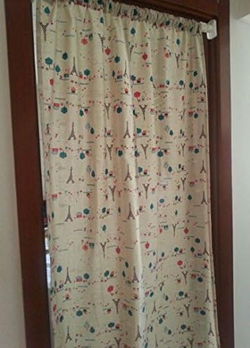 Amazon おしゃれで かわいい 雑貨屋さん風 エッフェル塔 デザイン のれん 幅85 高さ150cm のれん オンライン通販
