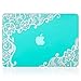Kuzy - Lace Rubberized Hard Case for Older MacBook Pro 15.4 inch with Retina Display A1398 15 inch Plastic Shell Cover - Lace Teal
