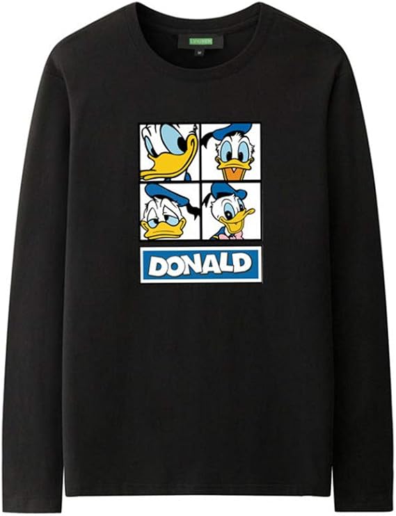 Amazon アニメ Cartoon Disney ディズニー Donald Duck ドナルドダック メンズ レディース ロングスリーブ Tシャツ 長袖 シャツ Tシャツ カットソー 通販