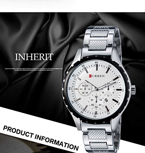 Relojes de Pulsera de la Marca de Moda de los Hombres Relojes de Pulsera Casuales de la Hora de Reloj de Cuarzo analógico - Imagen 4