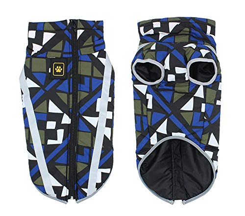 Idepet Pet Cat Dog Coat - Warm Jumpers Winter Jackets Vest Windproof Snowsuit Clothes Outfit With Harness Hole for Small Medium Big Dogs