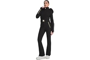 HOTIAN Womens Ski Suits One Piece Snowsuit Waterproof Snowboard Insulated Slim Snow Jumpsuits Winter Ski Outfit