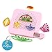 Carykon Roll Quiller's Grid Guide Quilling Board with Pins Storage for Paper Crafting Winder Roll Square Craft DIY Tool (Pink)