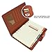 EzSos A5 Notebook, Refillable Journal, 6 PU Leather Notebook, Personal Agenda with Label, A5 Diary with Magnetic Clasp/Card Holder/Pen Loop, 106 Lined Pages, A5 / 8.4 X 6.1 Inches, Brown/Beige