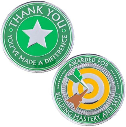 1.75" Metal Coins for Teaching / Reward Tokens - Recognize "Mastery &amp; Skill" - Great Employee Gifts / Student Gifts