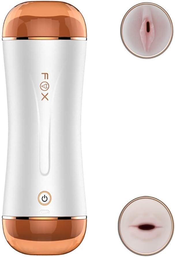 GUOWENBIN Excellent Comfort 10 Frequency Mens Electric Vibrating Personal Device,Strong Power Handheld Sleeve Stoker for Life Like Experience T-Shirt - Orange and Gold