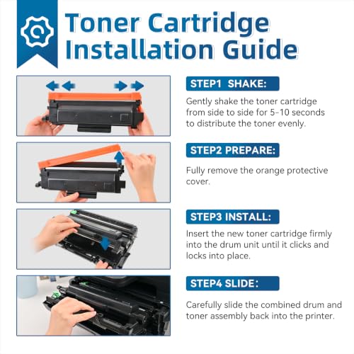 PINALL TN2510XL TN-2510XL Toner Compatible for Brother HL-L2400DW HL-L2400DWE DCP-L2620DW DCP-L2627DWE MFC-L2800DW MFC-L2827DW MFC-L2835DW MFC-L2860DWE Toner 2510 TN2510XL (with Chip, 2er-Pack)