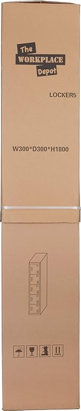 The Workplace Depot 5 Door Heavy Duty Locker Grey White 1800x300x300mm view 7