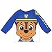 Paw Patrol Nickelodeon Chase Boys' Graphic Long Sleeve Shirt for Toddler Kids – Blue/White