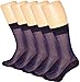 5-Pack Men's ultra Thin Breathable Cotton Dress Socks Brown, Blue, Navy, Grey size Large