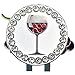 Giggle Golf Bling Red Wine Ball Marker & Grapes Hat Clip