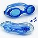 Limm Anti-Fog Swimming Goggles - Includes Free Case, Nose Clip, Earplugs and Ebook | Anti-Shatter Lenses with UV Protection | Leak-Free Adjustable Swim Glasses for Men, Women, Boys, Girls (Blue)