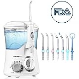 INSMART Water Flosser , 600ml Capacity Water Dental Flosser , Oral Irrigate with 7 Multifunctional Tips , 10 Water Pressure Setting and 180 Seconds Intelligent Timing for Whole Family