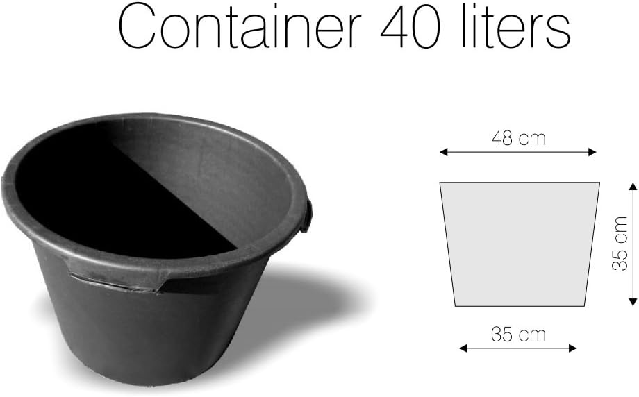 Round Strong Mixing Mortar Bucket 40 Liters Tub Very Robust Plasterers