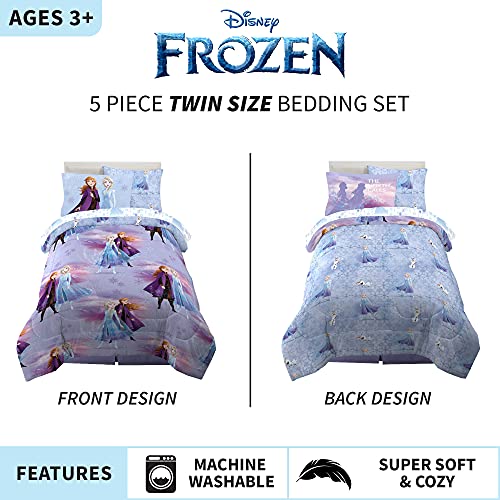Disney Frozen 2 Kids Bedding Super Soft Comforter and Sheet Set with
