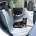 Pet Car Back Seat Cover, 100% Waterproof, Fits Cars, Trucks & SUVs ~ 600D Quilted Oxford Polyester w/Zip Close, Seat Anchors & Storage Pocket, 55