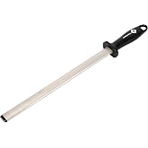 Koja 12 in Diamond Coated Carbon Steel Knife Sharpening Honing Rod | For kitchen and hunting knives. Diamond coated carbon steel rod for consistent, reliable sharpening and honing every time.