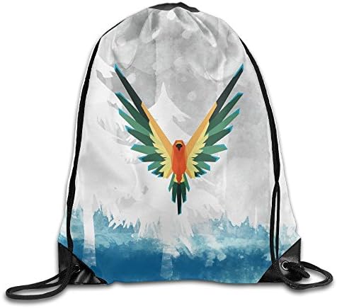 Logan Paul's Parrot Logo Bag,Sport Gym Sack Drawstring Backpack Bag