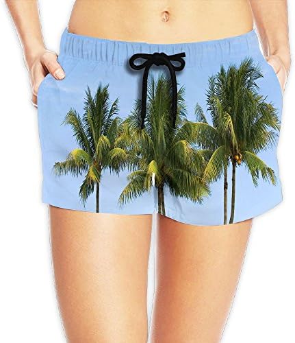 Palm Tree Women's Quick-Drying Summer Casual Beach Shorts Surfing Shorts Swim Shorts