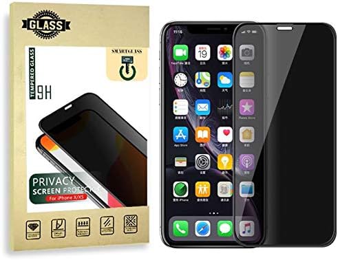 Privacy Screen Protector IPhone X, XS And 11 Pro Display Compatible. Extremely Durable Anti Spy Tempered Glass, Full Screen Cover, No Fingerprint, No Dust, No Bubbles. Highly Transparent No Scratch Film New 2020 Design By SmartGLASS