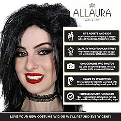 ALLAURA - Black Rocker Jett Wig – Black Messy Wig
