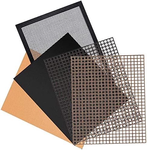 Gaoominy BBQ Grill Mesh Mat Set of 5 - Non-Stick Premium Grill Cooking Mat, Reusable, and Easy To Clean Barbecue Grilling Accessories for Smoker, Pellet, Gas, Charcoal Grill