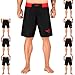 Elite Sports NEW ITEM Black Jack Series Fight Shorts,Red,Large