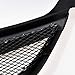 Topline Autopart Matte Black Aluminum Mesh Front Hood Bumper Grill Grille ABS For 04-06 Mazda 3 Mazda3 4 Door Sedan