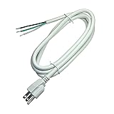 White SJTW 14AWG 3 Conductor 3-Prong Power Cord