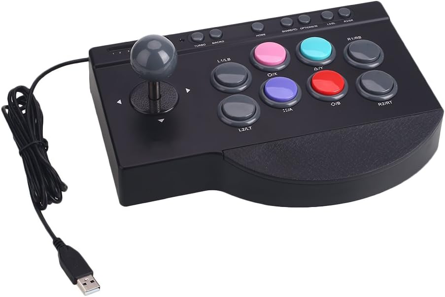 Muxiao PXN-0082 Gamepad ABS Black Joystick Video Game PS3 Prime Arcade Wired Controller Rocker Xbox One