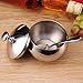 HardNok Stainless Steel Sugar Bowl with Lid and Spoon,9.8 OZ (290 ML)