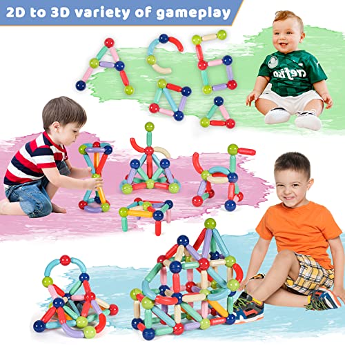 Milk Frog Balls and Rods Set 68 Building Blocks