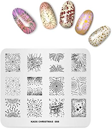 Amazon Kads ネイルスタンププレート 花火 ネイルイメージプレート ネイルステンシル ネイルアートツール Ch008 Kads ネイルスタンパー ステンシル 通販