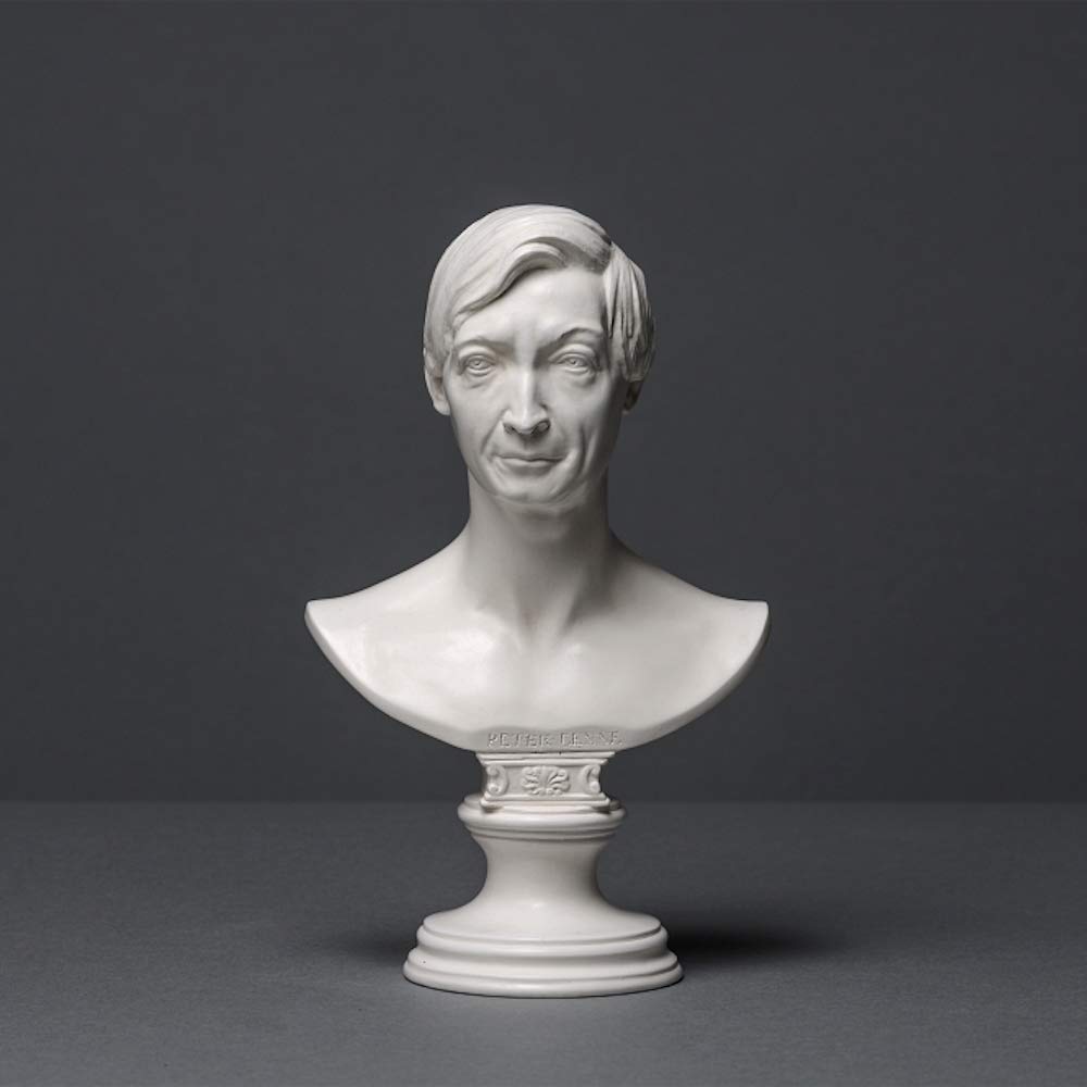 Peter Joseph Lenné Sculpture Made Cellane, Hand-Made in Germany, Figurine Gift Idea, Bust in White, 17 cm