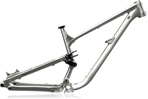 BSFHQS 27.5er 29er Enduro/DH/AM Mountain Bike Soft Tail Frame Aluminium Alloy Full Suspension Frame 15"/16.5"/18", Travel 160mm Disc Brake 12 * 148mm Boost Thru Axle(Silver,29 * 18in)