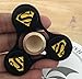 Zip Spinners- Fidget Spinner Superman Toy with Ultra Speed Deep Groove Bearings- Autism Toys Best Boredom Reducer Stress Toy Hand Spinner Fidget Toy for Kids & Adults (Black Superman)