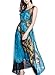 Wantdo Women's Peacock Printed Bohemian Summer Maxi Dress US 16