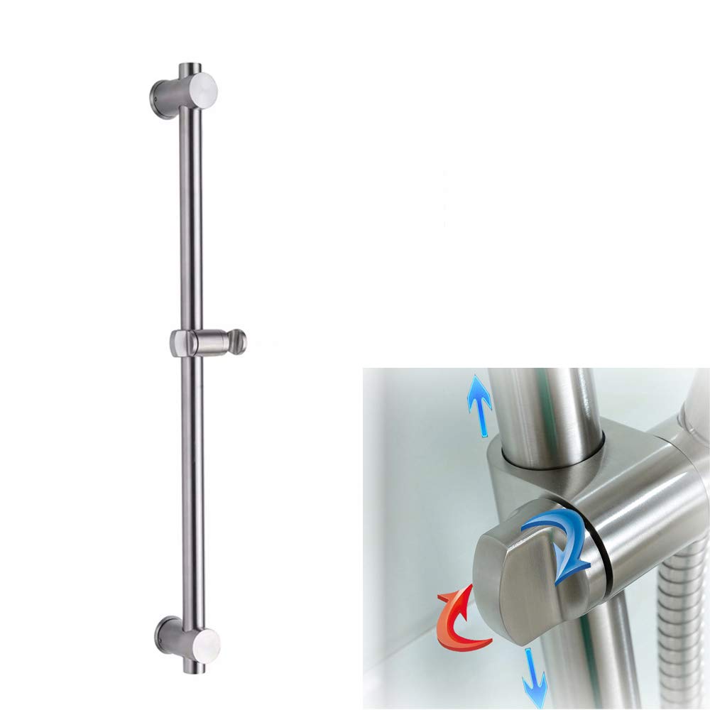 304 Stainless Steel Shower Riser Rail 26inch Adjustable Shower