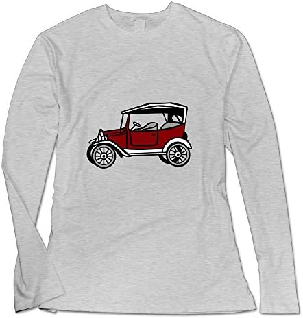 Ongshuquwe Vintage Truck Women's Casual Long-sleeved Round Neck T-shirt Autumn And Winter XL Ash