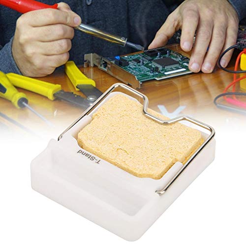 Soldering Iron Stand Holder T-Stand Mini Solder Iron Tip Cleaner Set Zirconium Dioxide Ceramic Suitable for TS100 TS80