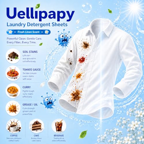 Laundry Detergent Sheets, 300 Loads, Fresh Linens Scent Travel Laundry Detergent for photo 10