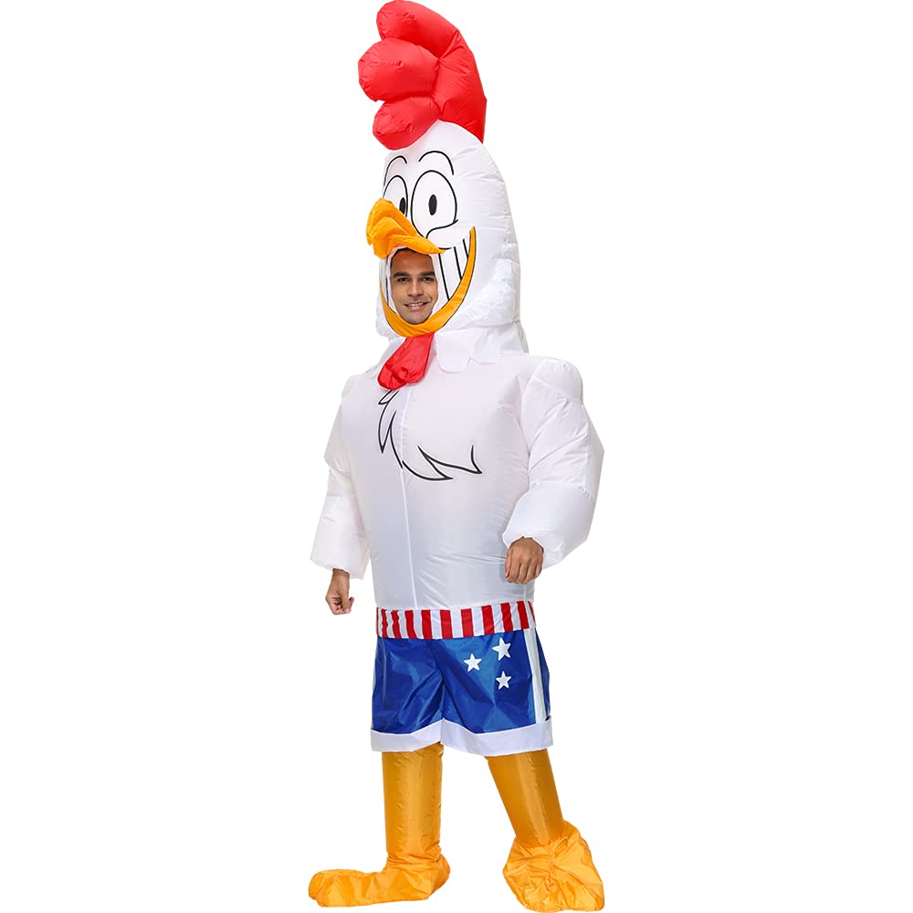 JASHKE Inflatable Chicken Costumes Inflatable Rooster Costume for Adult,Halloween Christmas Costumes
