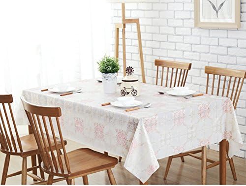 XKQWAN Waterproof Tablecloths Waterproof Plastic Rural Pvc Oil-proof Disposable Table Cloth-E 70x137cm(28x54inch)
