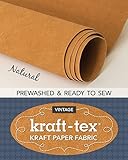 kraft-tex Roll Natural Prewashed & Ready to Sew: Kraft Paper Fabric, 18.5