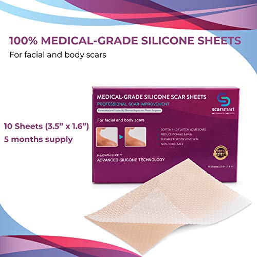 ScarSmart Silicone Scar Sheets 100 MedicalGrade Silicone Strips