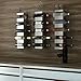 Stainless Steel Wine Rack - Wide Multi Bottle Holder with Top Shelf Section - Modern Art Design - Wall Mount (Holds 5 Bottles)