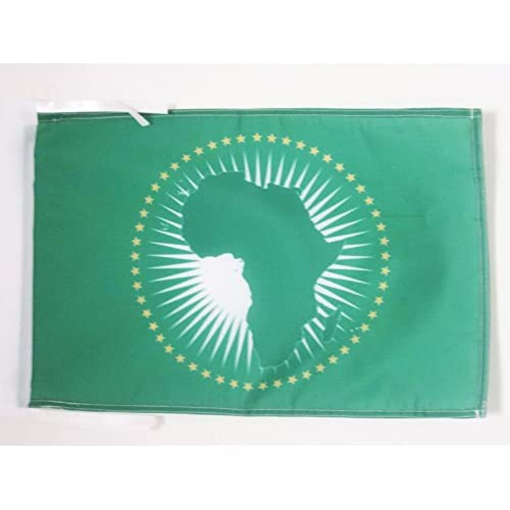 AZ FLAG - African Union Flag - 18'' x 12'' - 100% Polyester UA Small Banner with Two Cords - Fade Resistant - Vivid Colors - 18x12 in - 45x30 Cm — image 1